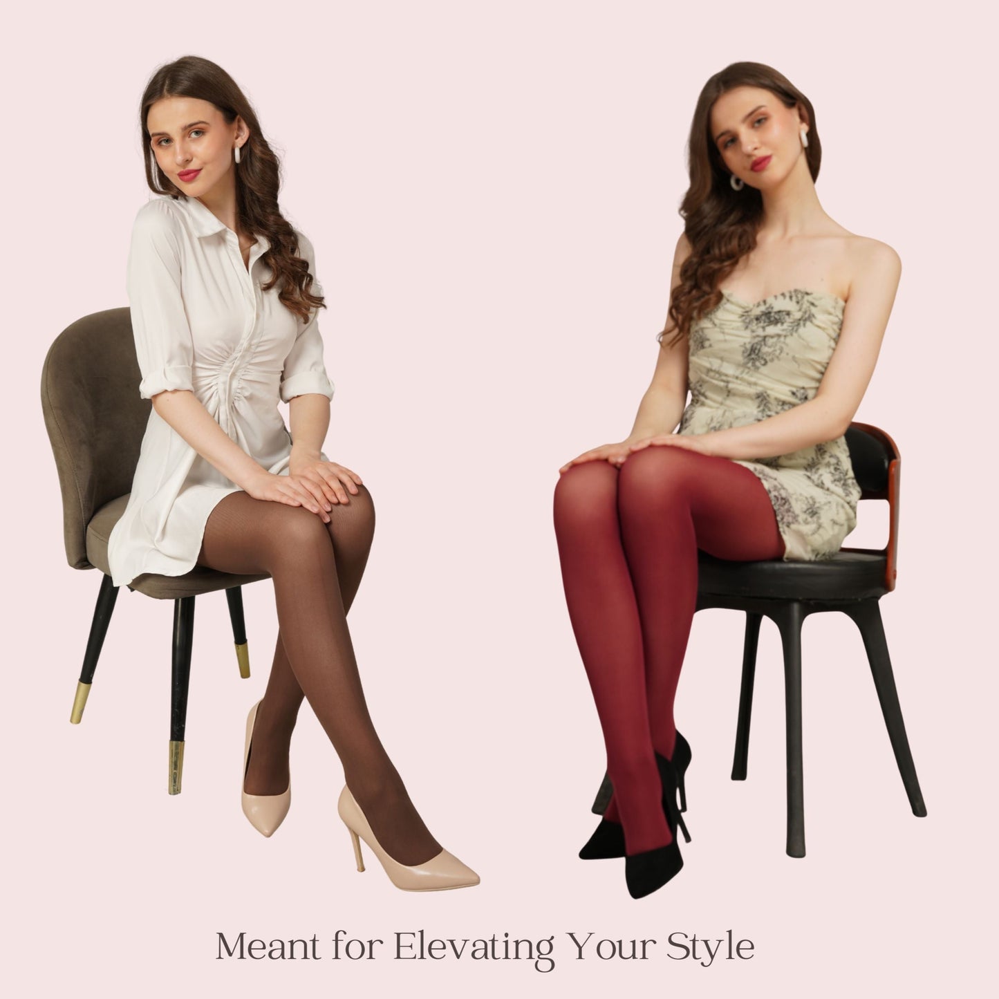 Everyday Elegance - Burgundy & Brown Stockings