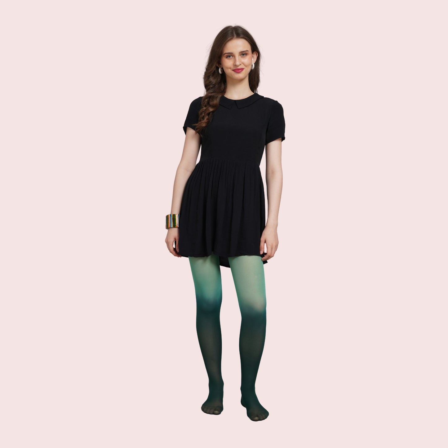 Forest Lore - Green, Burgundy & Green Ombre Stockings