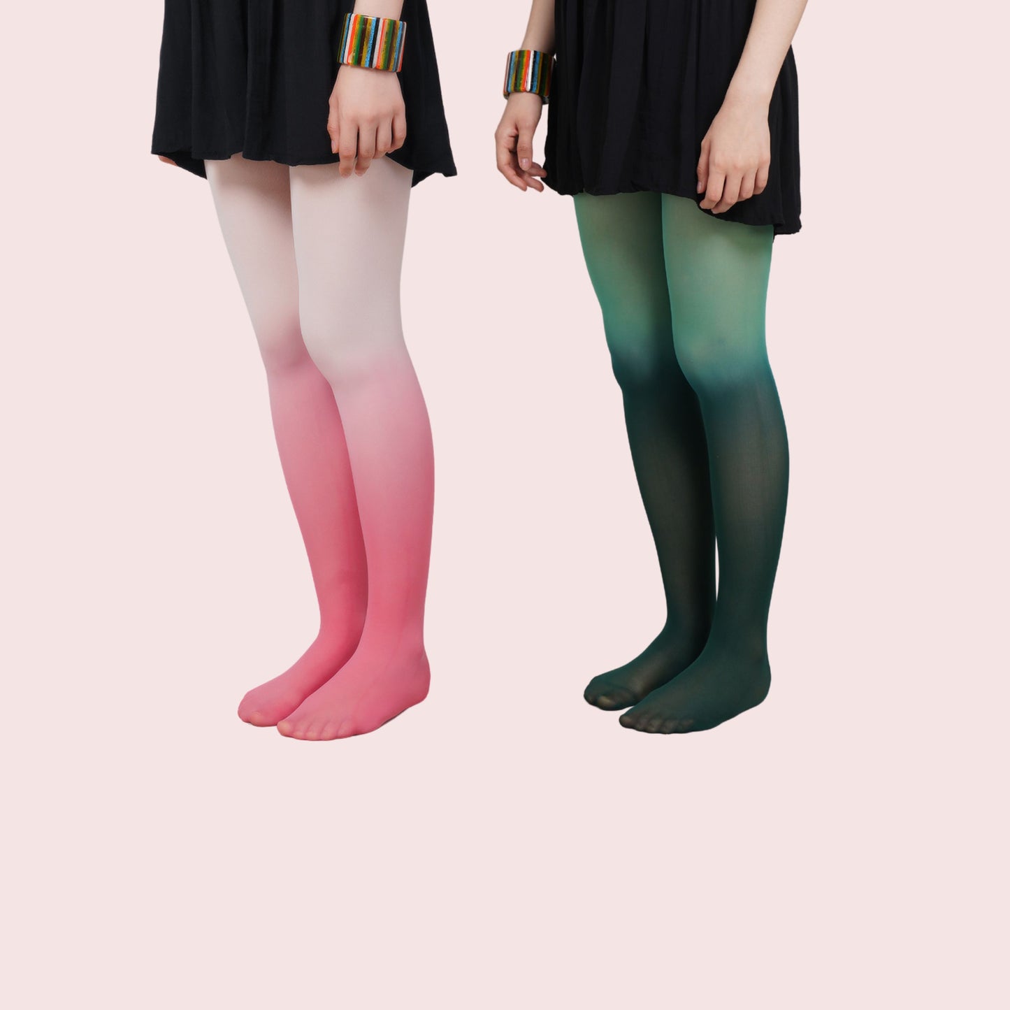 Pastel Dreams - Pink Ombre & Green Ombre Stockings