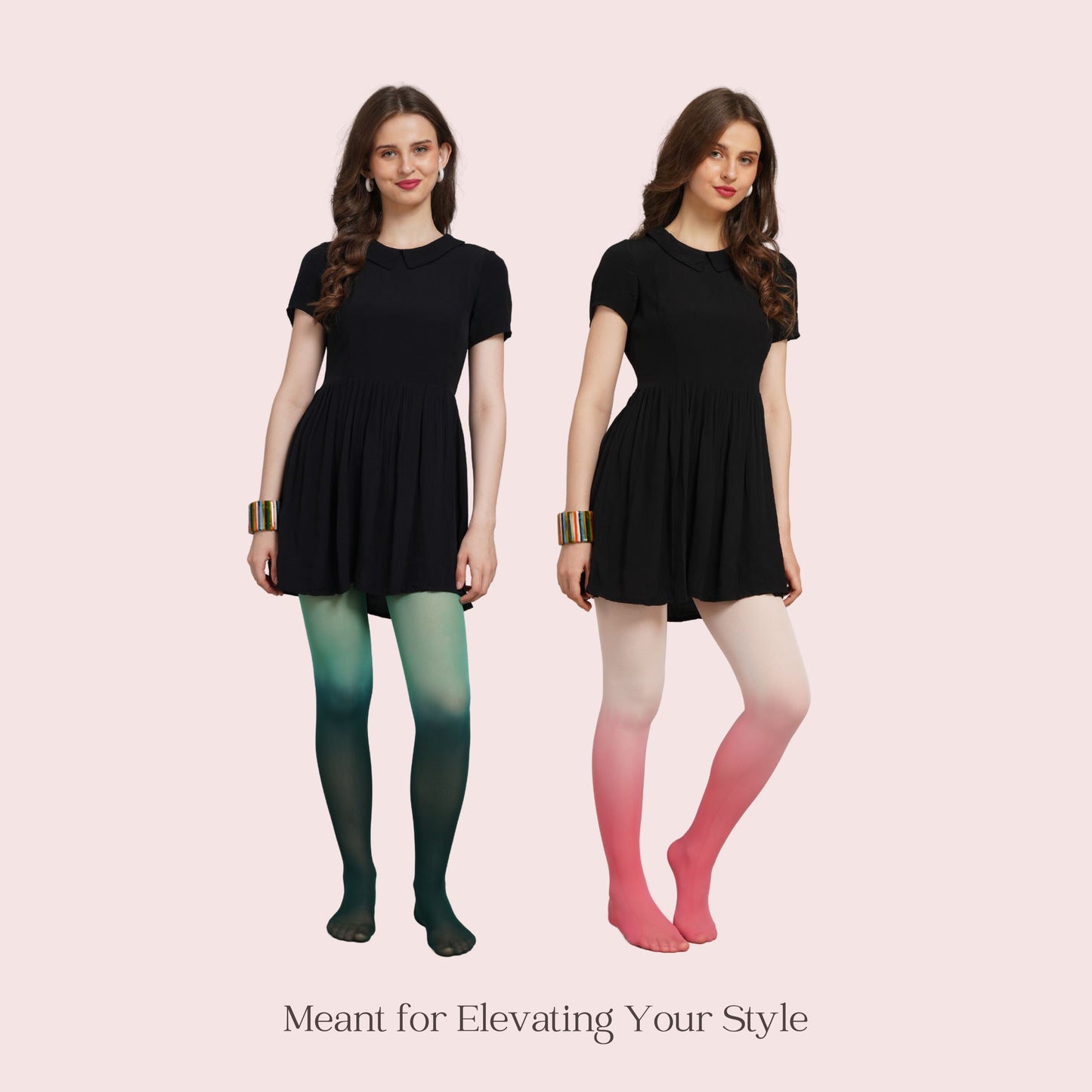 Pastel Dreams - Pink Ombre & Green Ombre Stockings