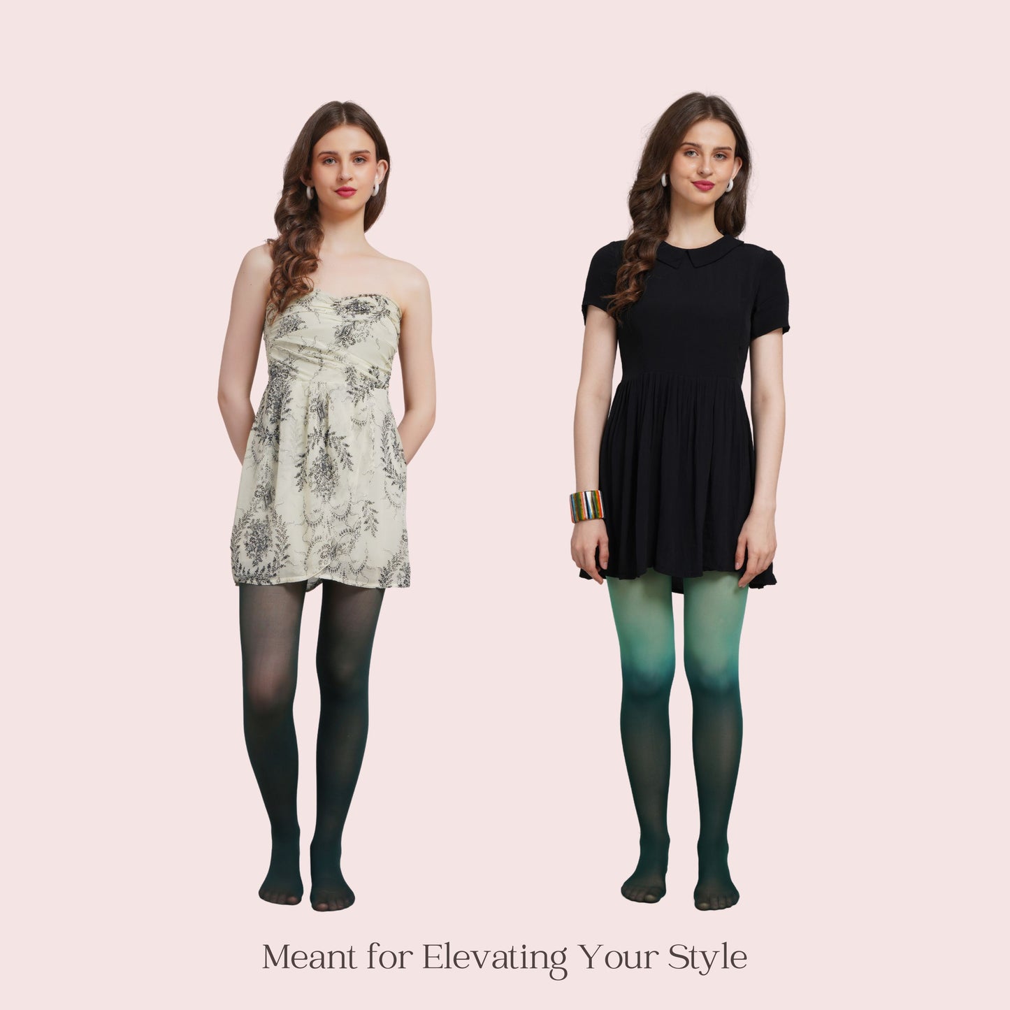 Goth Garden - Green & Green Ombre Stockings