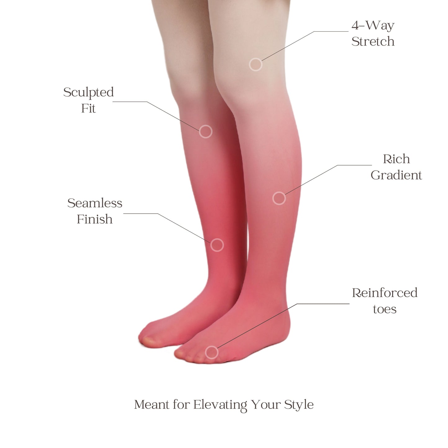 Nebula Gradient Stockings - Pink Ombre