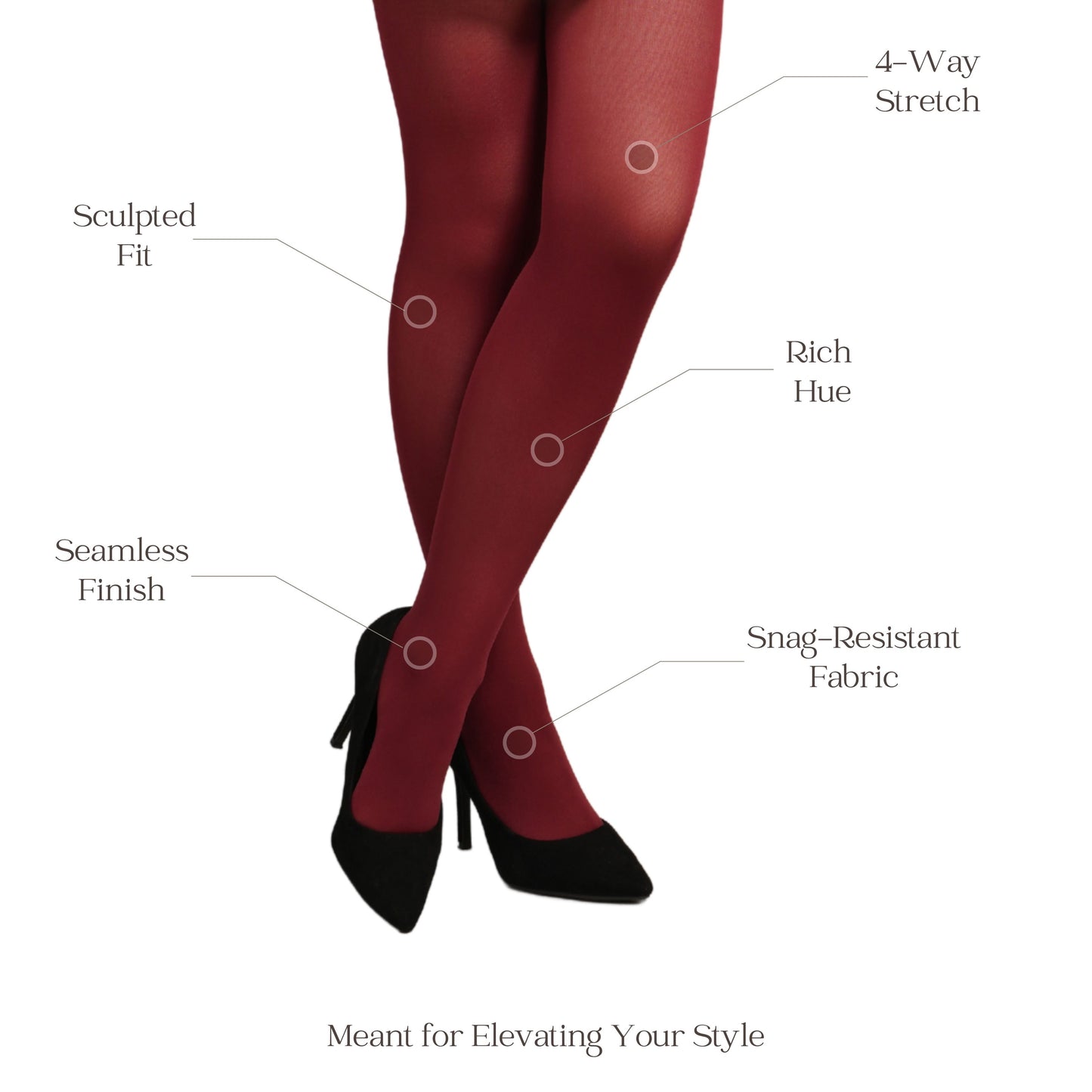 Forest Lore - Green, Burgundy & Green Ombre Stockings