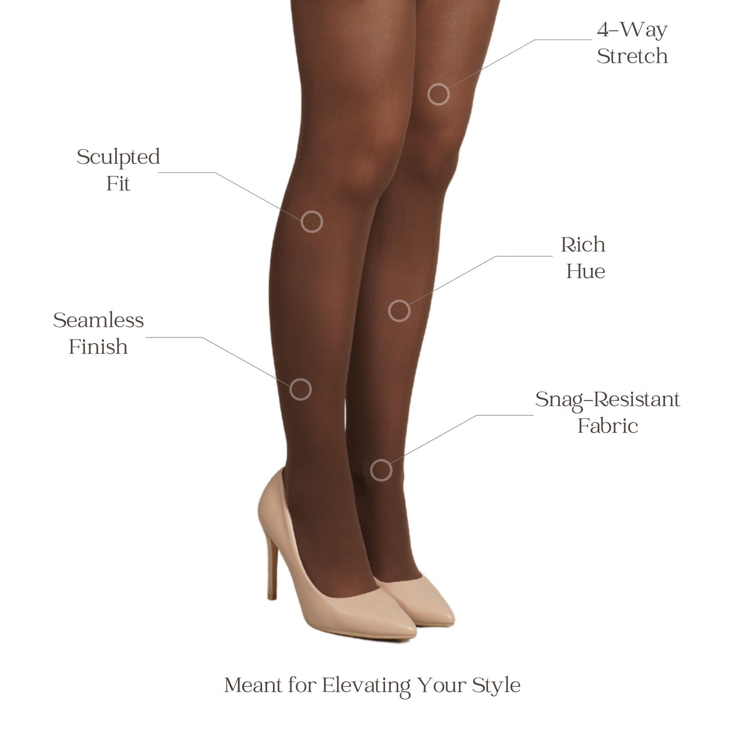 Rosy Ritual - Pink, Green & Brown Stockings
