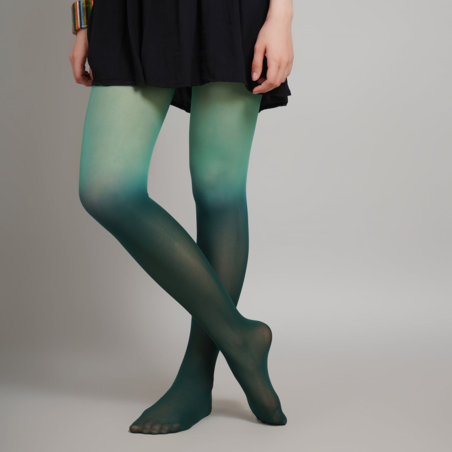 Aurora Gradient Stockings - Green Ombre