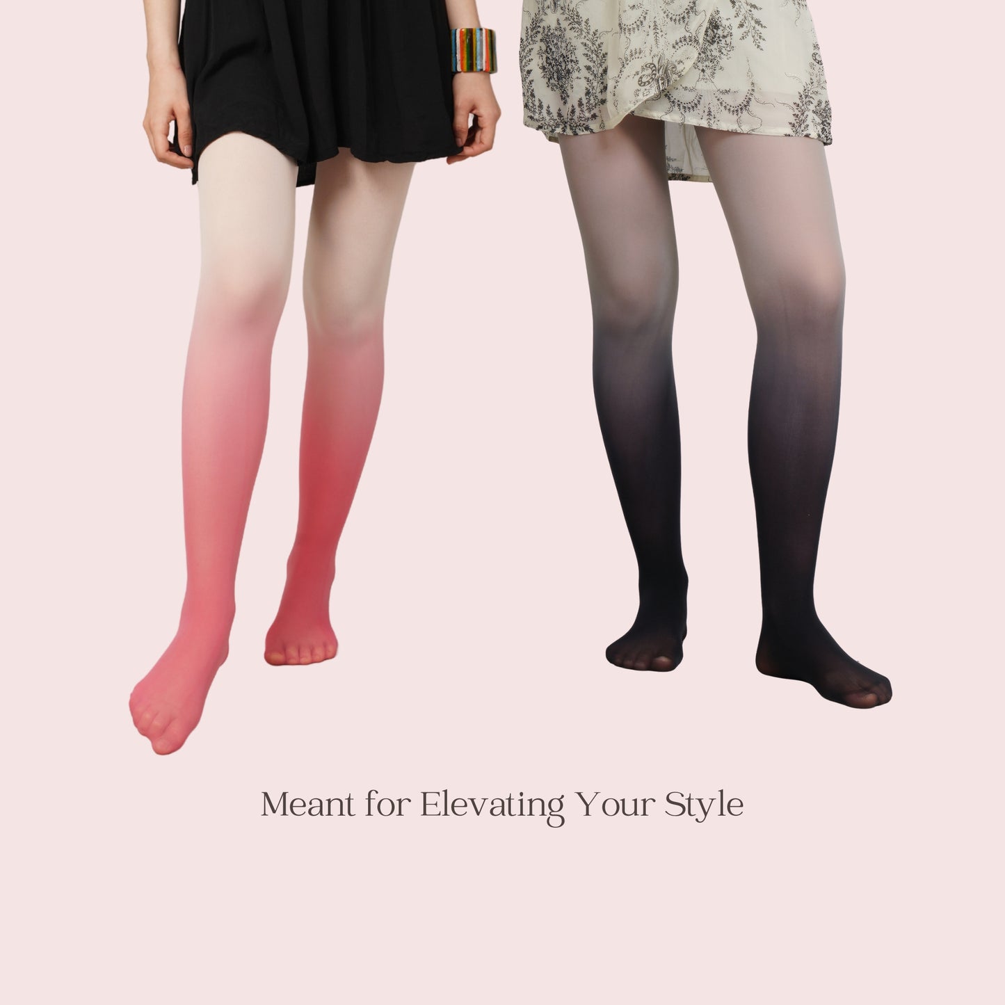 Noir Rosé - Black Ombre & Pink Ombre Stockings