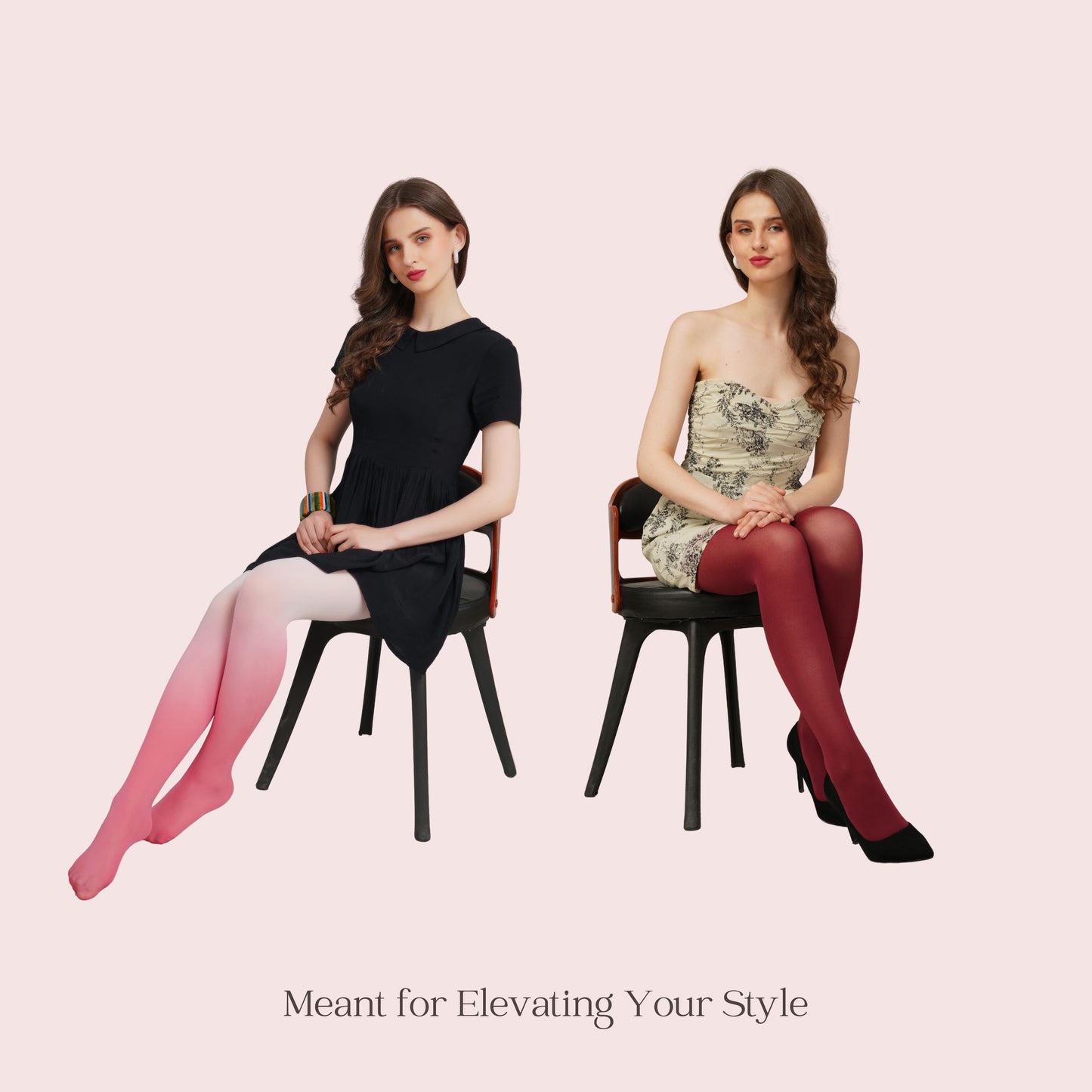 Sunset Spill - Burgundy & Pink Ombre Stockings