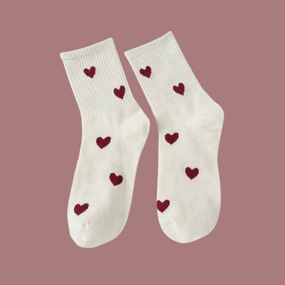 Cupid Socks – Heart Socks for Women in Black, White & Grey (Pack of 3)