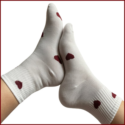 Cupid Socks – Heart Socks for Women in Black, White & Grey (Pack of 3)