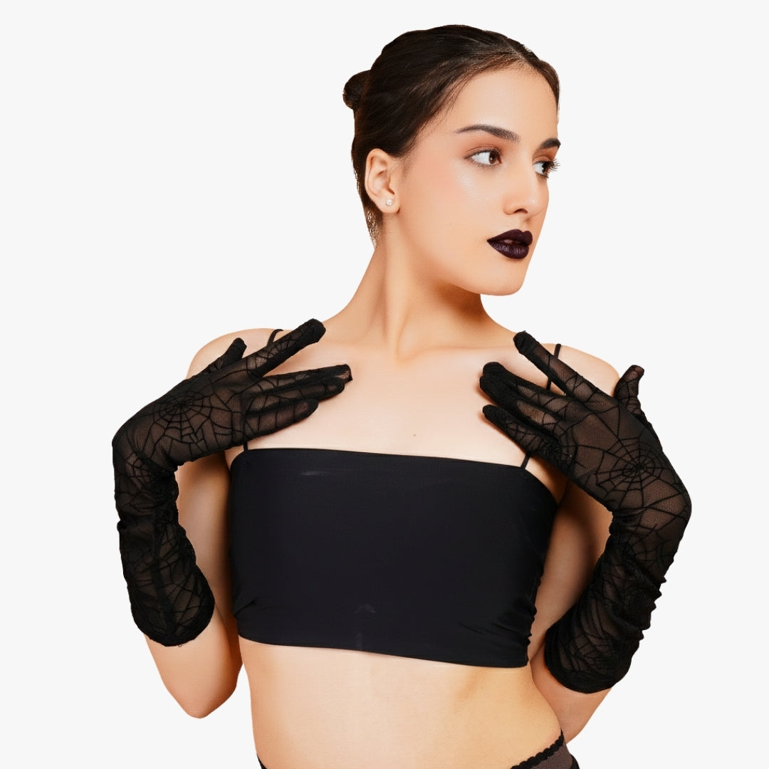 Belladonna Gloves - Black Long Gloves