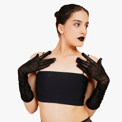Belladonna Gloves - Black Long Gloves