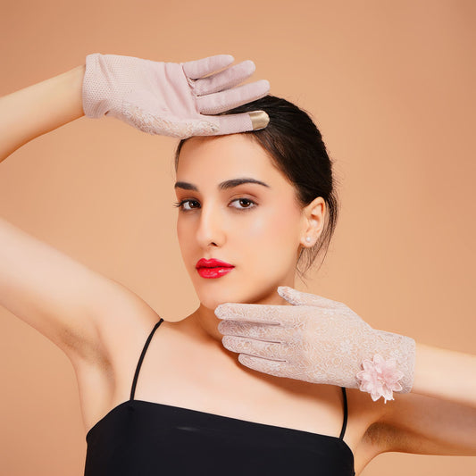 Wisteria Gloves - Pastel Lavender Elegant Gloves for Women