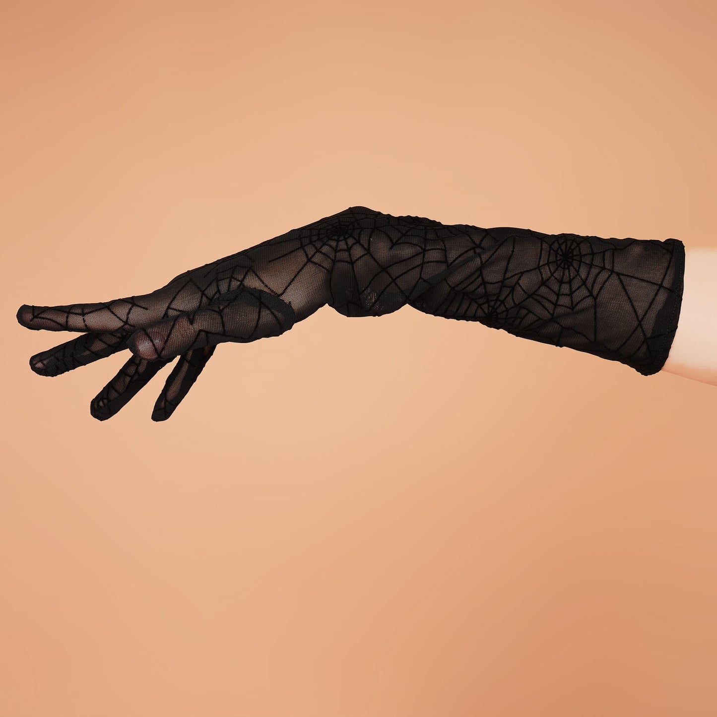 Belladonna Gloves - Black Mesh Long Gloves for Ladies