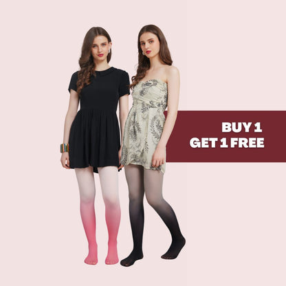 Noir Rosé - Black Ombre & Pink Ombre Stockings
